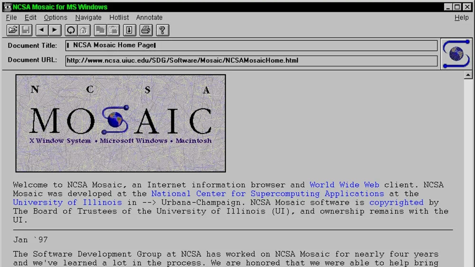 Mosaic Web Browser