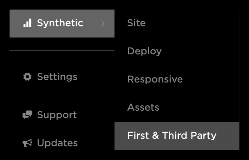 Navigation to First & Third Party Dashboard