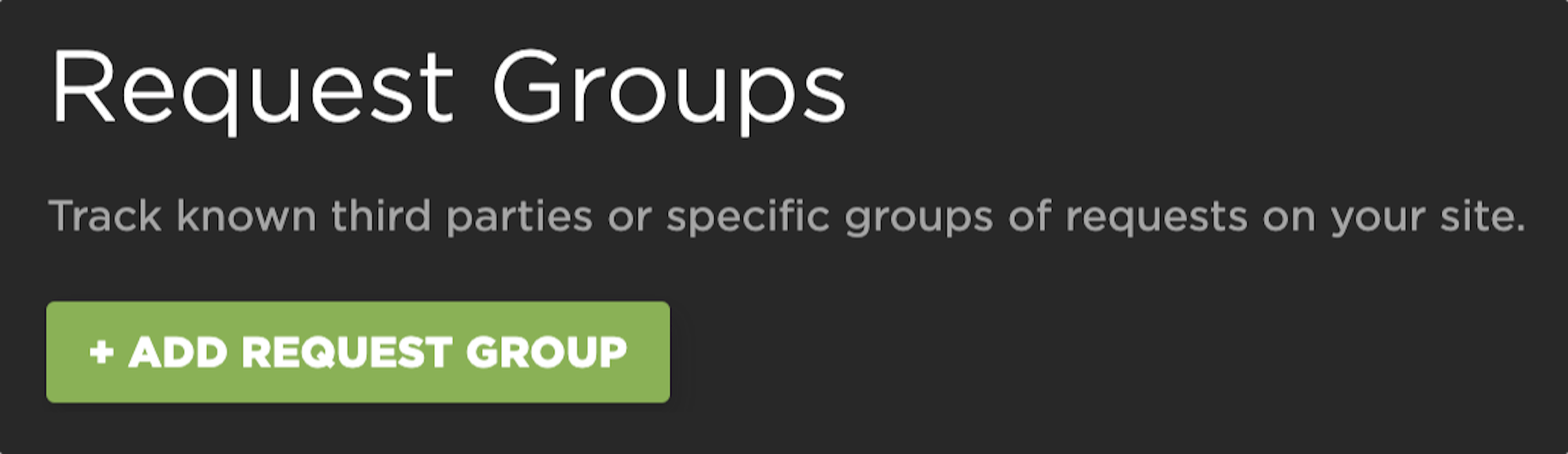 Request group configuration in settings